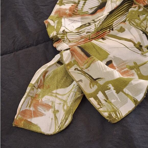 Sera Nade New York Shirt Women's Large Chiffon Abstract Floral Artsy Classic - Picture 3 of 8